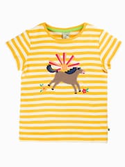 Frugi Yellow Camille Appliqué T-Shirt - Image 4 of 4