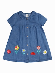 Frugi Rosemary Denim Blue Dress - Image 2 of 4