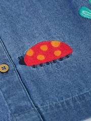 Frugi Rosemary Denim Blue Dress - Image 3 of 4