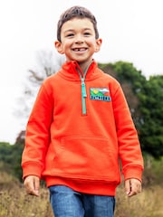 Frugi Handy Half Zip Red Sweatshirt - Image 1 of 5