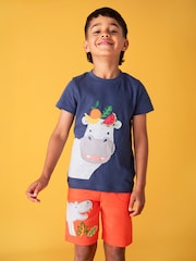 Frugi Blue Carsen Circular T-Shirt - Image 1 of 4