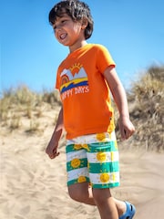Frugi Orange Carsen Applique T-shirt - Image 1 of 5