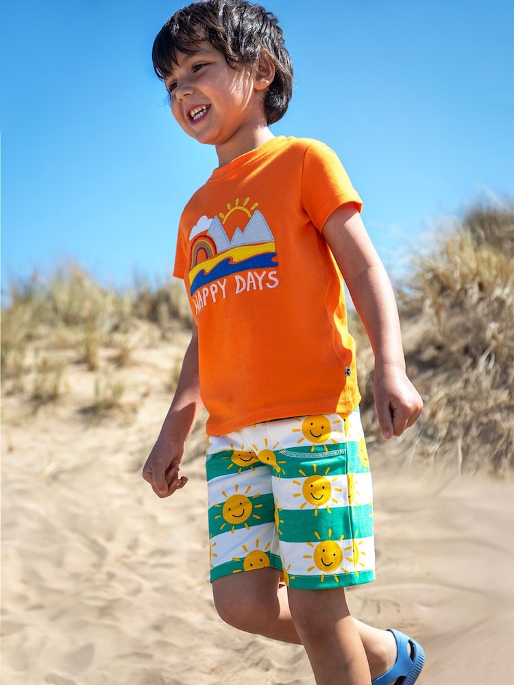 Frugi Orange Carsen Applique T-shirt - Image 1 of 5