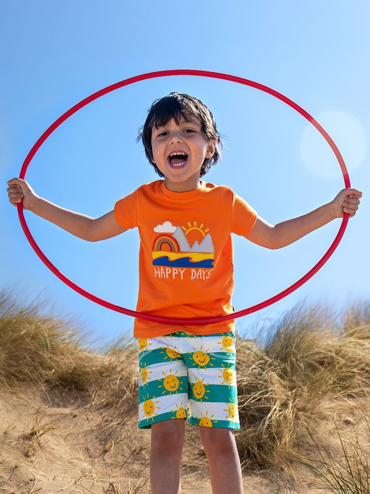 Frugi Orange Carsen Applique T-shirt - Image 2 of 5