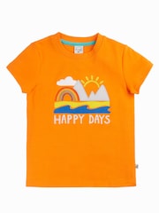 Frugi Orange Carsen Applique T-shirt - Image 3 of 5