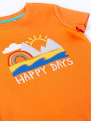 Frugi Orange Carsen Applique T-shirt - Image 4 of 5