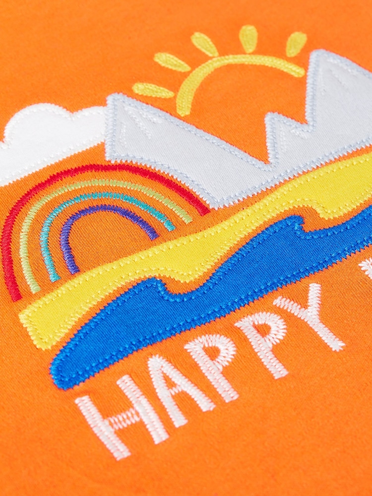 Frugi Orange Carsen Applique T-shirt - Image 5 of 5