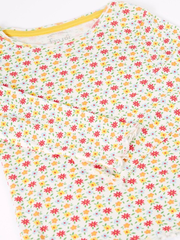 Frugi Pepper Pointelle White Pyjamas - Image 2 of 3 Frugi Pepper Pointelle White Pyjamas - Image 2 of 3
