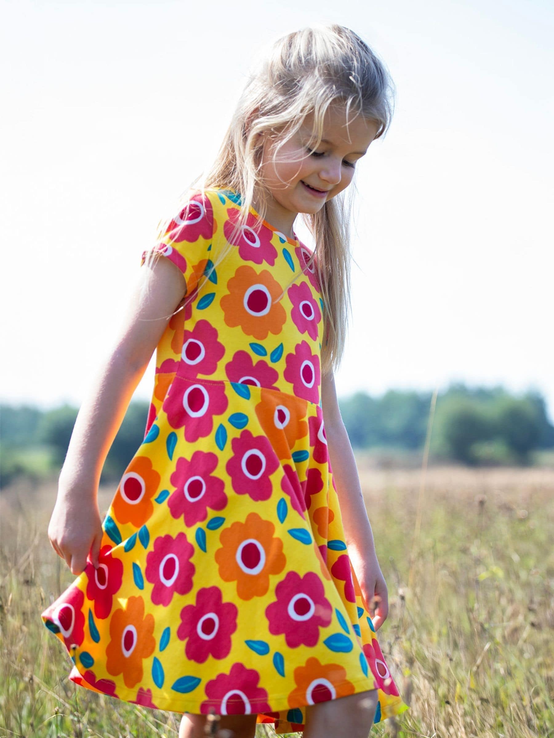 Buy Frugi Yellow Spring Skater Dress from Next USA