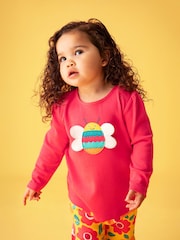 Frugi Caris Applique Pink Top - Image 1 of 5