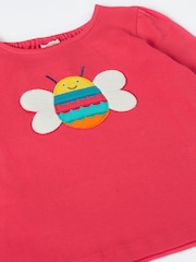Frugi Caris Applique Pink Top - Image 4 of 5