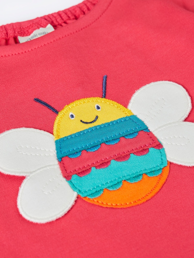 Frugi Caris Applique Pink Top - Image 5 of 5