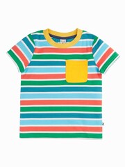 Frugi Blue Piran Pocket T-Shirt - Image 1 of 3