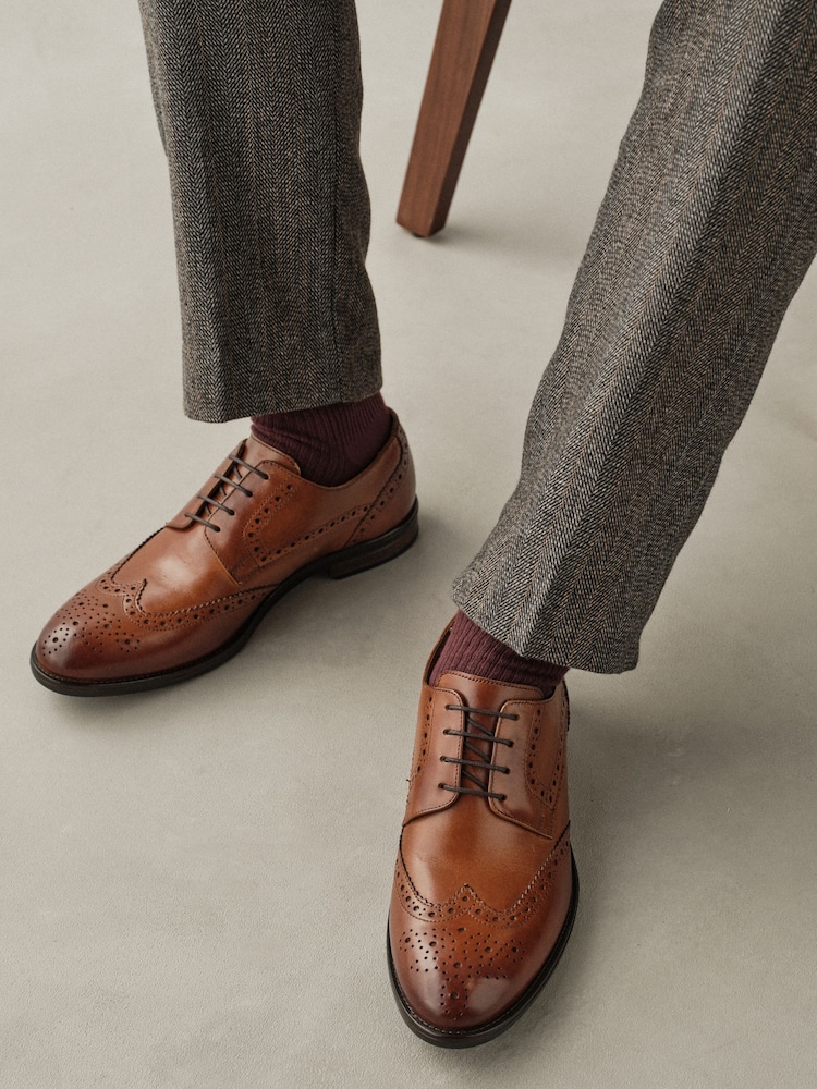 Marrón tostado - Wingcap Brogue Shoes - Imagen 1 de 7