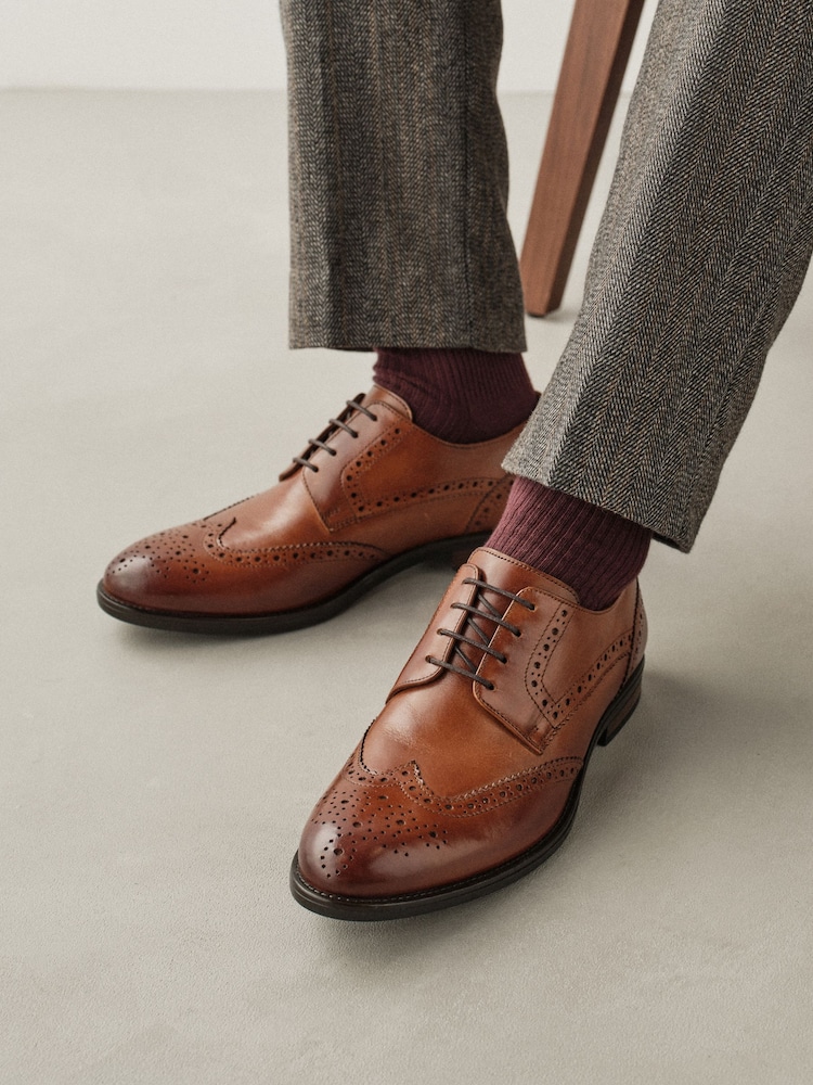 Marrón tostado - Wingcap Brogue Shoes - Imagen 2 de 7