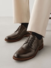 Brown Leather Derby Shoes - Image 2 of 7