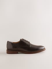 Brown Leather Derby Shoes - Image 4 of 7