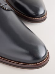Black Leather Derby Shoes - Image 3 of 6