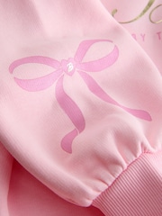 Baker by Ted Baker Oversized Bow Graphic Pink Hoodie - Billede 10 af 11