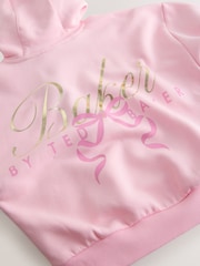 Baker by Ted Baker Oversized Bow Graphic Pink Hoodie - Billede 11 af 11