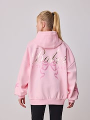 Baker by Ted Baker Oversized Bow Graphic Pink Hoodie - Billede 6 af 11
