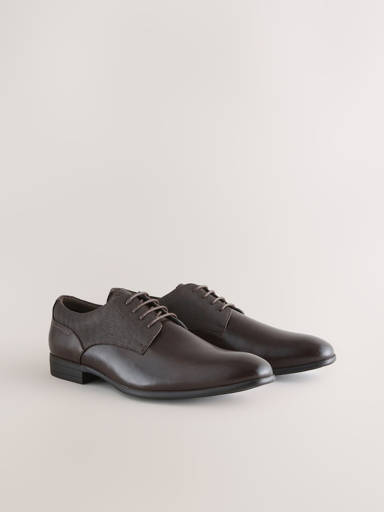 Brown Standard Fit Derby Shoes - Image 1 of 6 Brown Standard Fit Derby Shoes - Image 1 of 6