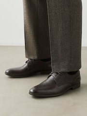 Brown Standard Fit Derby Shoes - Image 2 of 6
