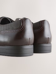 Brown Standard Fit Derby Shoes - Image 3 of 6