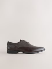 Brown Standard Fit Derby Shoes - Image 4 of 6