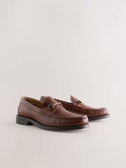 Brown Leather Snaffle Loafers - Image 2 of 6