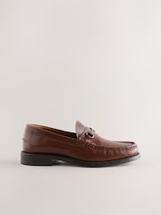 Brown Leather Snaffle Loafers - Image 3 of 6