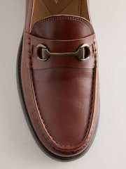 Brown Leather Snaffle Loafers - Image 5 of 6