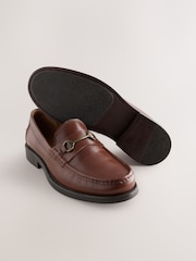 Brown Leather Snaffle Loafers - Image 6 of 6