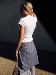 self. White Fitted Rib T-Shirt - Image 3 of 4