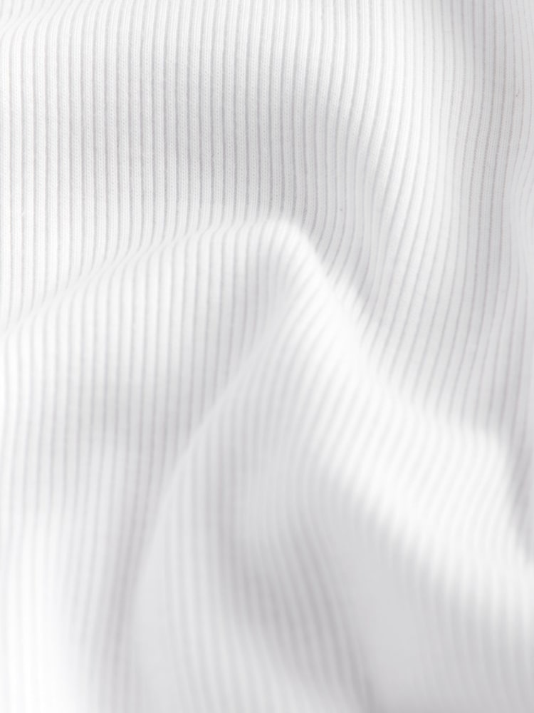 self. White Fitted Rib T-Shirt - Image 7 of 7 self. White Fitted Rib T-Shirt - Image 7 of 7