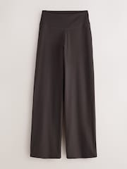 self. Chocolate Brown Wide High Waist Leggings - Image 1 of 3