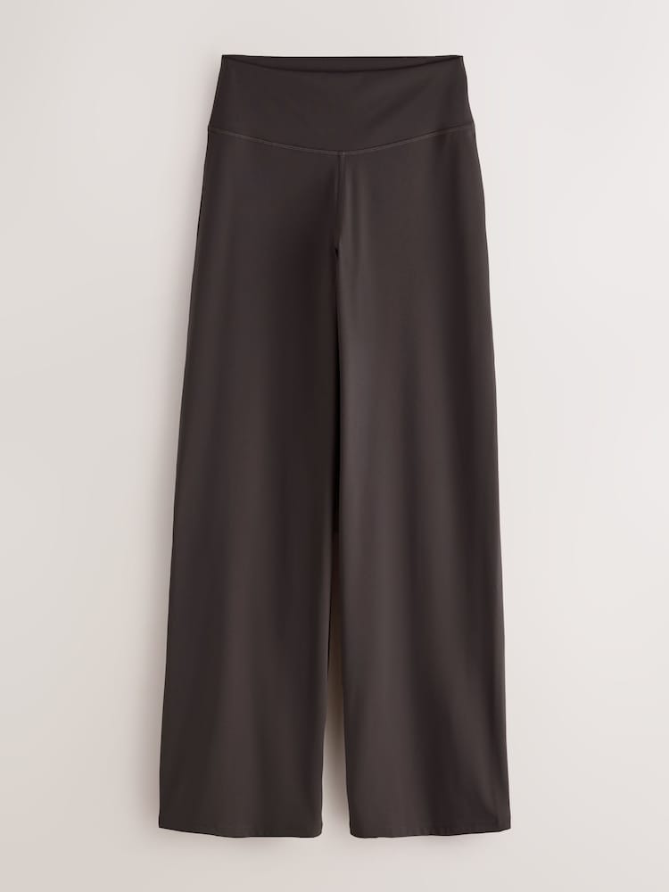self. Chocolate Brown Wide High Waist Leggings - Image 1 of 3 self. Chocolate Brown Wide High Waist Leggings - Image 1 of 3