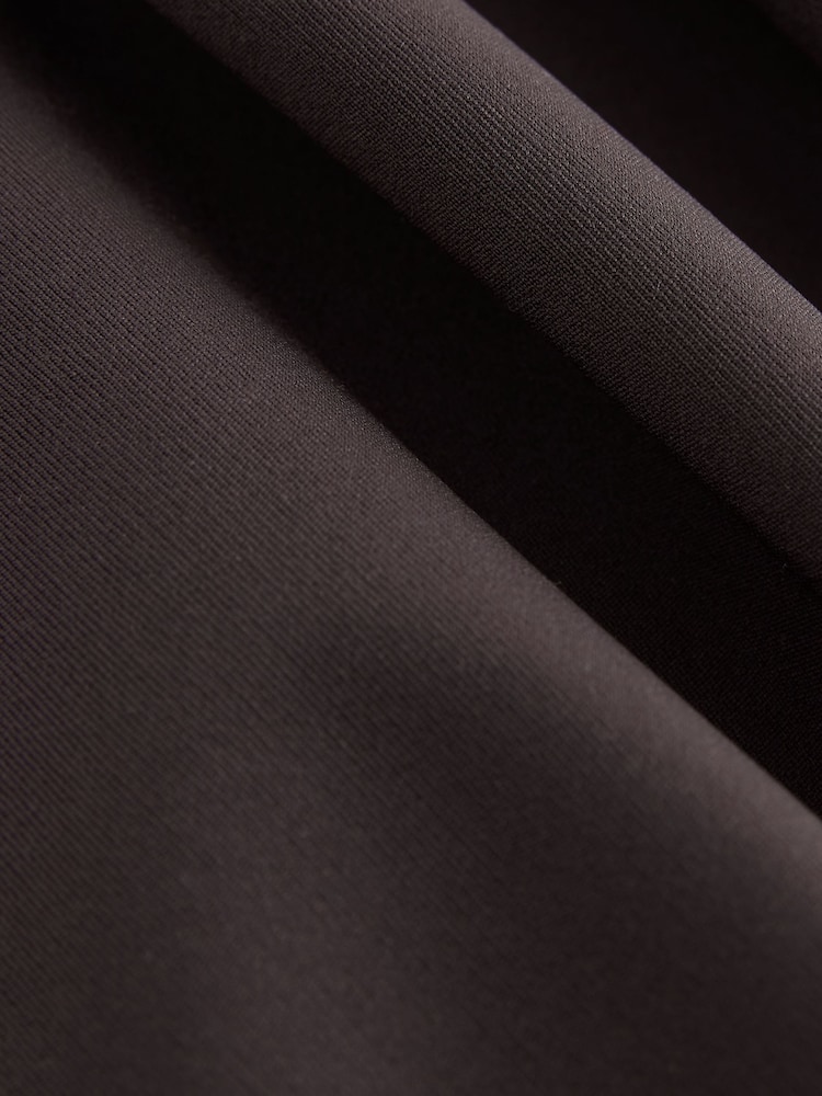self. Chocolate Brown Wide High Waist Leggings - Image 6 of 6 self. Chocolate Brown Wide High Waist Leggings - Image 6 of 6