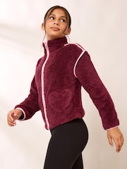 Burgunderrot - Lipsy Soft Touch Borg Fleece (5-16yrs) - Bild 1 von 6