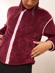 Burgunderrot - Lipsy Soft Touch Borg Fleece (5-16yrs) - Bild 2 von 6