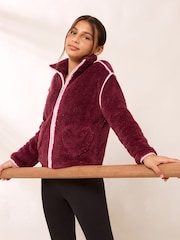 Burgunderrot - Lipsy Soft Touch Borg Fleece (5-16yrs) - Bild 5 von 6