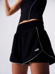 self. Black Running Shorts - Image 1 of 8