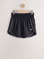 self. Black Running Shorts - Image 6 of 8