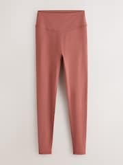 self. Rust Brown High Waist Leggings - Image 6 of 8