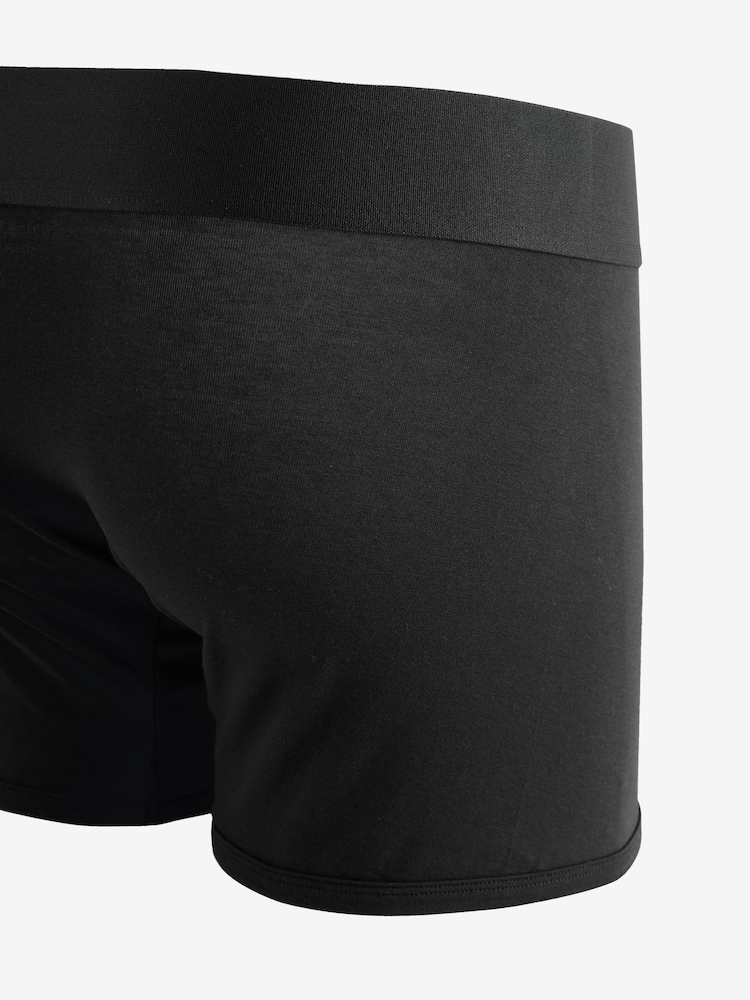 Palm Angels Black Cotton Stretch Logo Long Boxers 3 Pack - Image 7 of 7