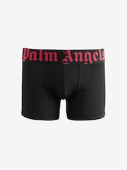 Palm Angels Black Cotton Stretch Logo Regular Boxers - Image 1 of 3