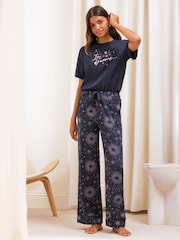 Friends Like These Navy In Your Dreams Petite Short Sleeve Pyjamas - Image 1 of 5