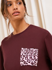 Friends Like These Burgundy Red Short Sleeve Pyjamas Set - Image 4 of 5