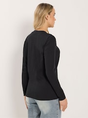 Negro - Long Tall Sally Long Sleeve & Short Sleeve Ribbed T-Shirts 2 Pack - Imagen 6 de 8