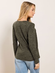 M&Co Brown Button Long Sleeve Tunic - Image 2 of 5